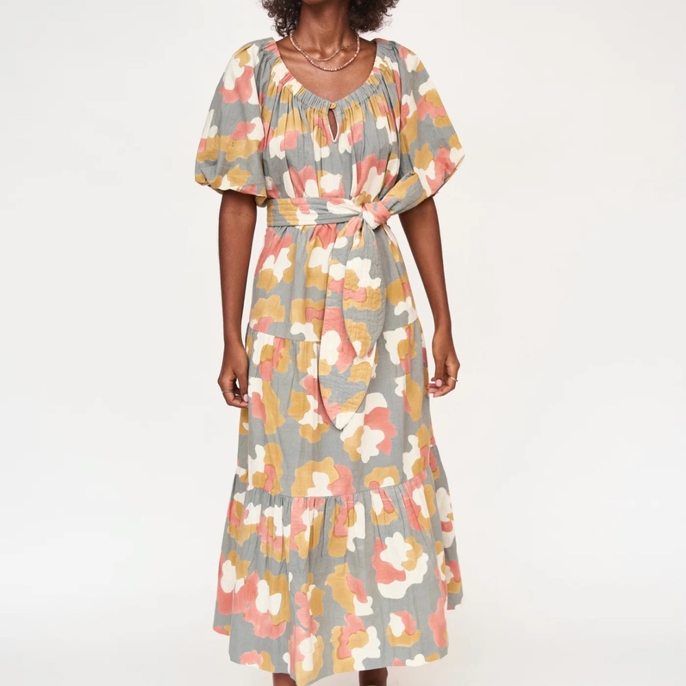 Mirth Floral Multi-Color Midi Dress